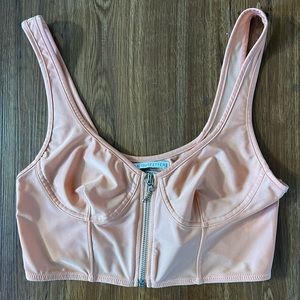 NWOT - Urban Outfitters - Light Pink/Peach Bustier Tank Top - size M